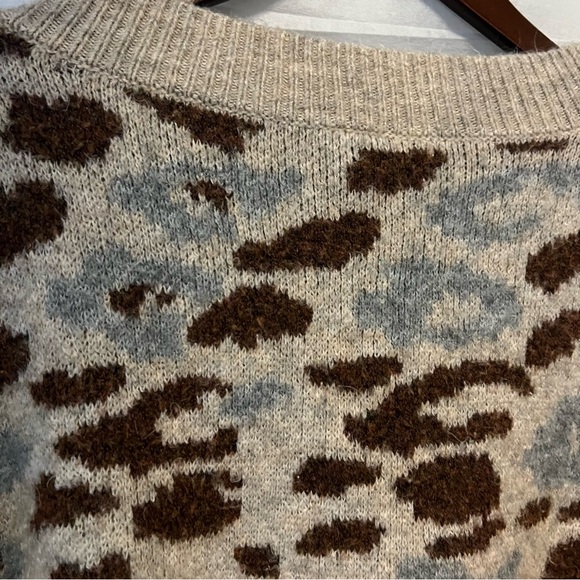Sadie & Sage Pullover Leopard Size large Cardigan Brown Casual Women's Sweater - Picture 9 of 13